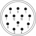  Вставки  сигнальные М 23-12-Полюсный вывод  против часовой стрелки  7.004.9121.02